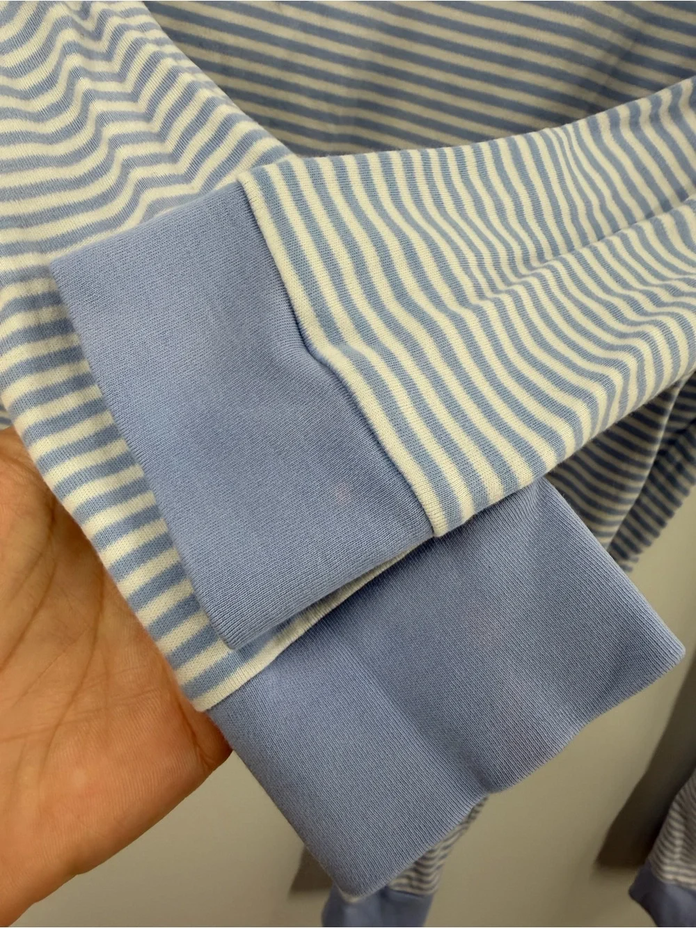 Lake Pima Cotton Blue White Striped Pajama Set